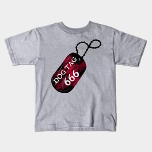 666 Dog Satanic Tag Kids T-Shirt